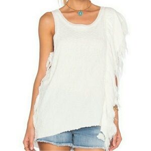 FP Movement by Free People Ivory Fringe Tank Top